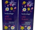 2X  Bodycology Wild Flowers 2 in 1 Body Wash Bubble Bath 16 Oz. Each  - $19.95