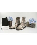 Dries Van Noten Snake Leather Zip Ankle Boots Size 39 $1295 - $9,194.53 MXN