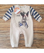Nishimatsuya Long Sleeve Babysuit Bodysuit Velvet Bulldog Cream 0 - 18 M... - $13.73 CAD
