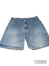 Wrangler Men&#39;s Jean Shorts Size 34 Blue Medium Wash 606W1DH Shorts Denim Work - £9.33 GBP