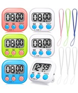 6 Pack Small Digital Kitchen Timer Classroom Timers For Kids, Kitchen Ti... - £30.32 GBP