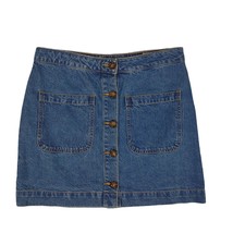 We the FREE PEOPLE Super High Rise Don&#39;t Get Me Wrong Denim Jean Skirt, ... - £16.74 GBP