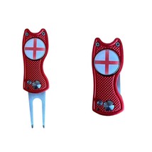 England Crested Switchblade Style Divot Tool with Removable Golf Ball Ma... - £9.95 GBP