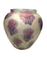 Vintage Japanese Frosted Glass Vase With Pattern in Glass - $25.93 CAD