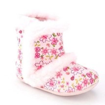 Girls Booties Baby Crib Shoes Jumping Beans Adel Pink Floral NEW $25-sz 3 - £7.08 GBP