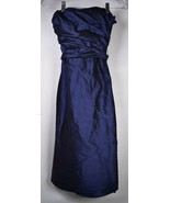 JIM HJELM Occasions Blue Silk Dress 6 USA Bridesmaids Prom Gown - $93.42 CAD