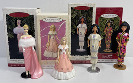 Lot of 9 Barbie Ornaments, Enchanted Evening, Springtime, Dolls of the World - £35.38 GBP