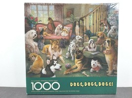 Springbok Hallmark Dogs Dogs Dogs! 1000 Pc Jigsaw Puzzle Family Pet Fun ... - $34.64