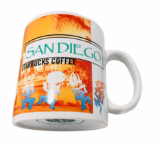 Starbucks San Diego Mug Large 18 oz Mission Beach Orcas Coronado Bay Ora... - £17.94 GBP