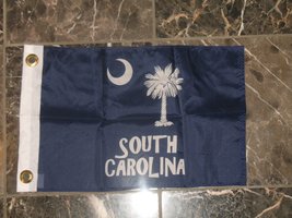 12X18 12&quot;X18&quot; State Of South Carolina Sc Letters Blue Boat Flag Banner - £3.10 GBP