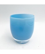Glassybaby FORTITUDE Baby Blue Pre-Triskelion Glass Votive Candle Holder - £117.70 GBP
