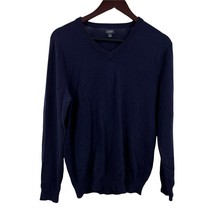 J Crew Navy Blue V Neck Merino Wool Sweater Size Small - £18.63 GBP
