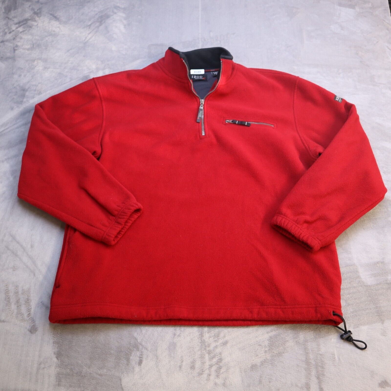 Izod Perform 1/4 Zip Fleece Sweatshirt Red Pullover Casual Performance Mens Xl