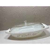 Pyrex Large Oval Golden Honeysuckle 2.5 qt Baking Casserole Dish W/Lid  ... - $21.95