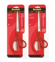 3M Household Stainless Steel Scissors, 8", Red 2 Pack - $12.34