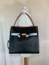 NEW Tory Burch Black Leather Lee Radziwill Double Bag $1098 - $1,098.00