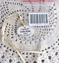 Longaberger Basket Tie-On 2012 Little Drum Tree Trimming Porcelain Christmas NEW - £8.65 GBP