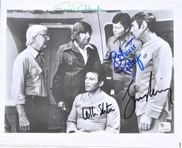 Gene Roddenberry Cast Signed Photo X4 - William Shatner, Deforest Kelley w/COA - £1,226.35 GBP
