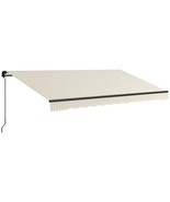 Outsunny 13x10 Manual Retractable Patio Awning, UV Beige - $6,992.83 MXN