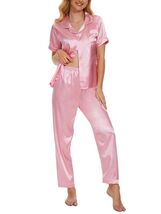 Women's Plus Size Pajama Set Short & Long Sleeve Top with Pants Size M Pink - €3,32 EUR Women's Plus Size Pajama Set Short & Long Sleeve Top with Pants Size M Pink - €3,32 EUR