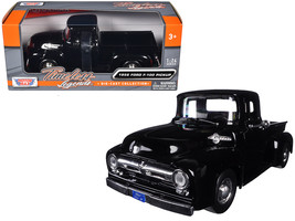 1956 Ford F-100 Pickup Truck Black 1/24 Diecast Model by Motormax  - £32.60 GBP