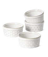 LE TAUCI 4 Oz Ramekins, Ceramic Baking Dishes, Set of 4, Arctic White - $55.08 CAD