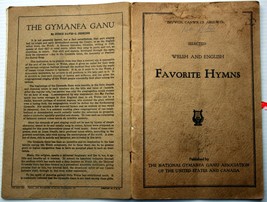 Selected Welsh And English Favorite Hymns 1949 Cymanfa Ganu Ass&#39;n - £6.23 GBP