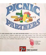 1966 7 Up Advertisement Soda Pop Beverage 7UP Sherbet Float Picnic Partn... - $562.22 MXN