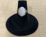 Sterling Silver Round White Stone Ring Size 6 Estate Jewelry Find KG - $19.80