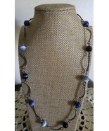 Semi-Precious Stone &amp; Beaded Necklace ~ 18&quot; Long ~ Multi Colored ~ New ~ 31 - £17.55 GBP
