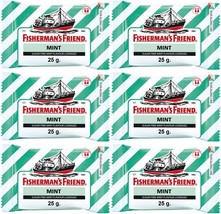 Fisherman Friend Sugar Free Mint Flavour 25g pack of 6 bags Ship from USA - $20.79