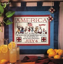 Cross Stitch Patriotic Amish America Pledge Cherry Tree Frame Pillow Fox Pattern - £7.98 GBP