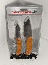 New Winchester clip folder and fixed blade combo hunting knifes with sheath - £23.03 GBP