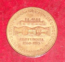 Elbe River Hamburg Germany German Coin Elbtunnel Bridge Autobahn Coin Medal 1975 - £19.84 GBP