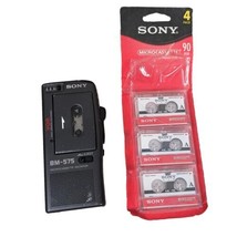 Sony BM-575 Handheld Cassette Voice Recorder w/ Tapes - FOR PARTS ONLY!! - $14.95