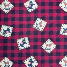 Moose and Bear Patch Fabric Buffalo Plaid by Debbie Mumm for Joann 52” L x 44&quot; W - £12.68 GBP