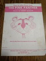 Vintage The Pink Panther Easy-to-Play Piano Solo Sheet Music Henry Mancini - £14.69 GBP