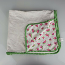 Gymboree Watermelon Swaddle Baby Blanket Green Pink White Cotton Girl Layette - £62.29 GBP