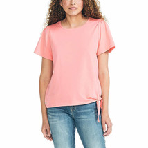 Nautica Ladies&#39; Size X-Large Side-Tie Tee Short Sleeve T-Shirt, Pink (Coral) - £14.34 GBP