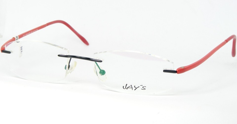JAY&#39;S by TRENDS &amp; MORE 6385 SR BLACK /RED EYEGLASSES GLASSES RIMLESS 52-... - $76.96