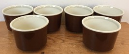 Set of 6 Vintage USA Brown White Diner Restaurant Ware Coffee Mugs Tea Cups - £35.37 GBP