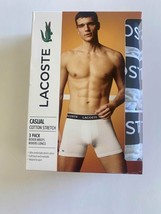 Lacoste Men&#39;s 3-Pack Boxer Briefs Underwear Classic Stretch Gray size S - £15.73 GBP