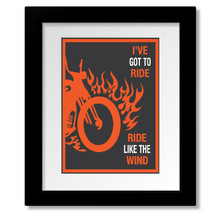 Ride Like the Wind, Christopher Cross - Song Lyric Art - Print, Canvas or Plaque - £14.94 GBP+