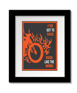 Ride Like the Wind - Christopher Cross Song Lyric Inspired Art Print Pos... - $358.10 MXN+