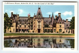 Biltmore House Asheville North Carolina Linen Postcard In The Land Of The Sky - $10.80