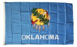 OKLAHOMA STATE FLAG 4&#39;x6&#39; FOOT FLAG NEW GOVERNMENT OVERSTOCK 150D SUPER ... - £15.03 GBP