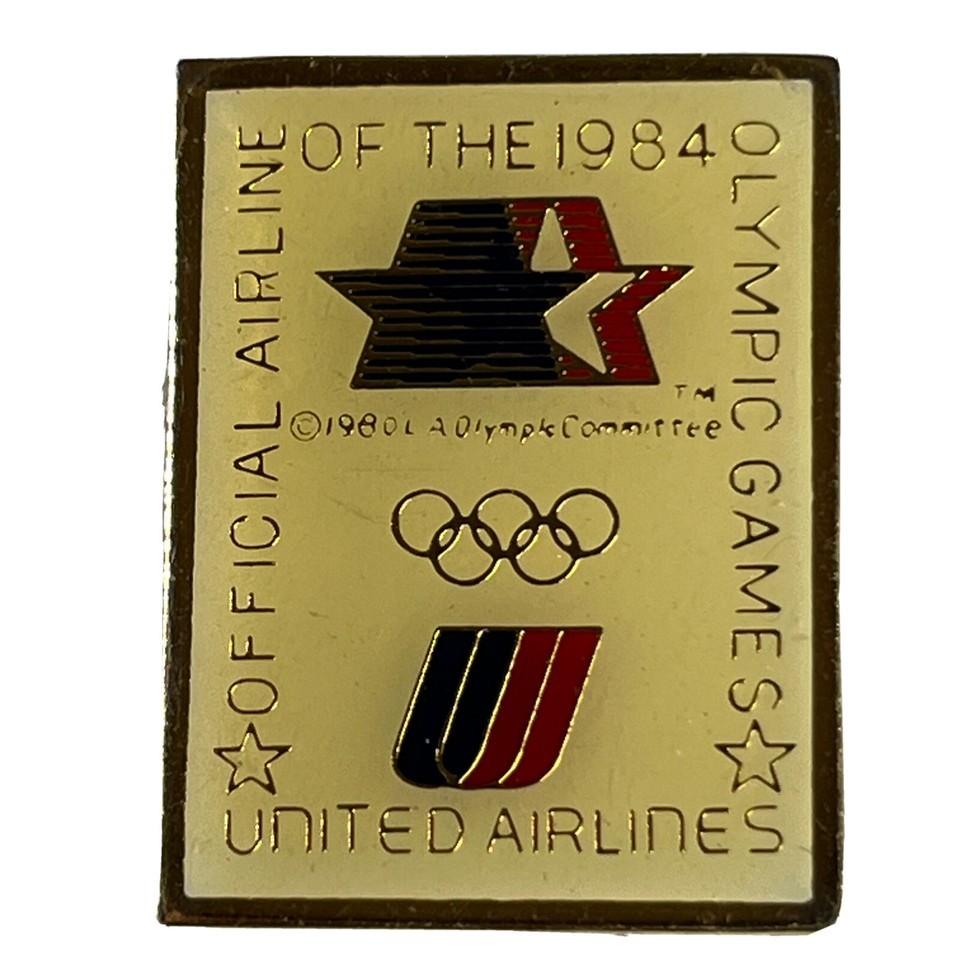 United Airlines 1984 Los Angeles Olympics USA Olympic Advertising Lapel ... - $5.95