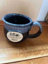 Sunset Hill Blue Drip FAMILY WORKS 2012 Studio Pottery Coffee Cup Mug  –... - £11.87 GBP