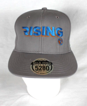 Ouray Sportswear &quot;Rising&quot; Logo Gray Baseball Cap Hat Flatbrim Snapback Mile High - $14.86