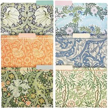 12 Pack William Morris Floral File Folders, 1/3 Cut Tab, Letter-Size, 6 ... - $31.34